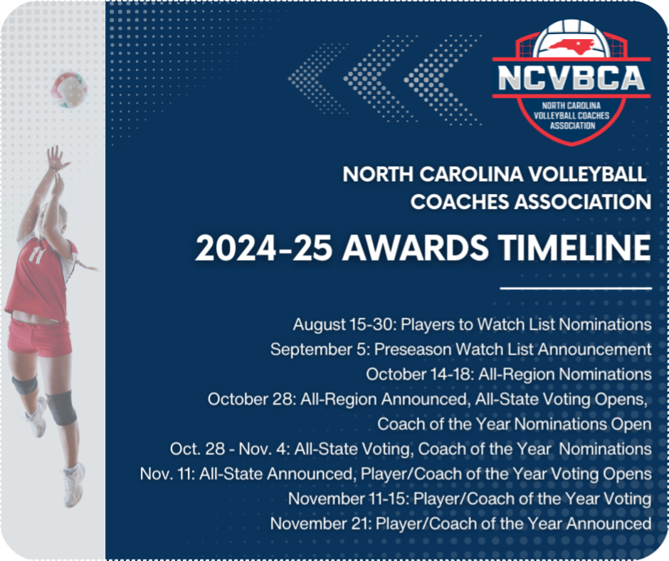 2024-25 NCVBCA Awards Timeline