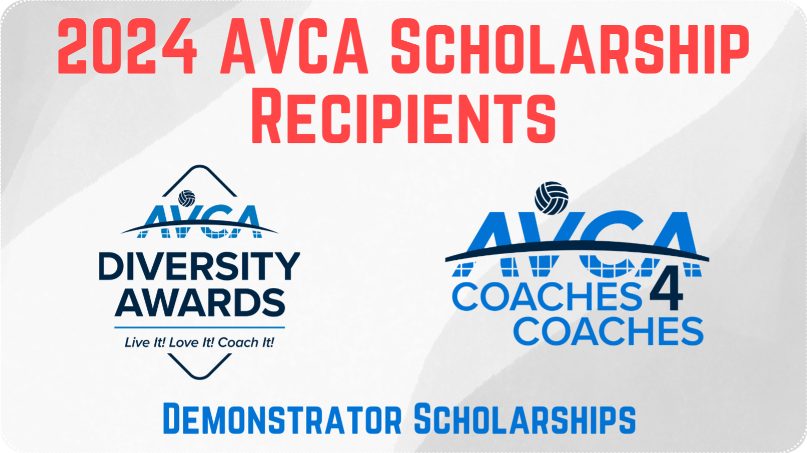 AVCA Scholarship Recipients